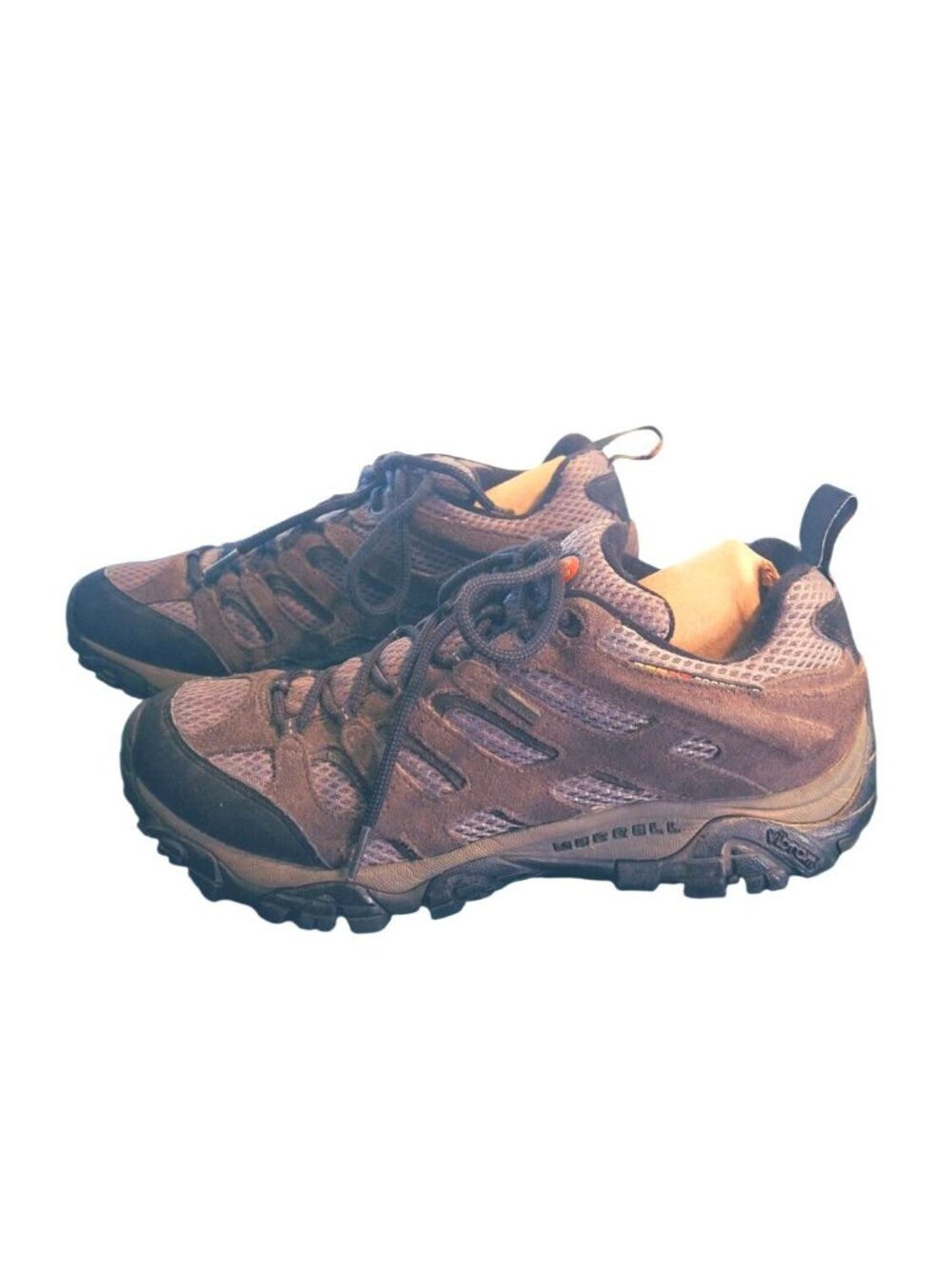 Merrell Moab 2 Vent Hiking Shoes Brown Mesh Suede Vibram Sole Mens Size 9 *SH13